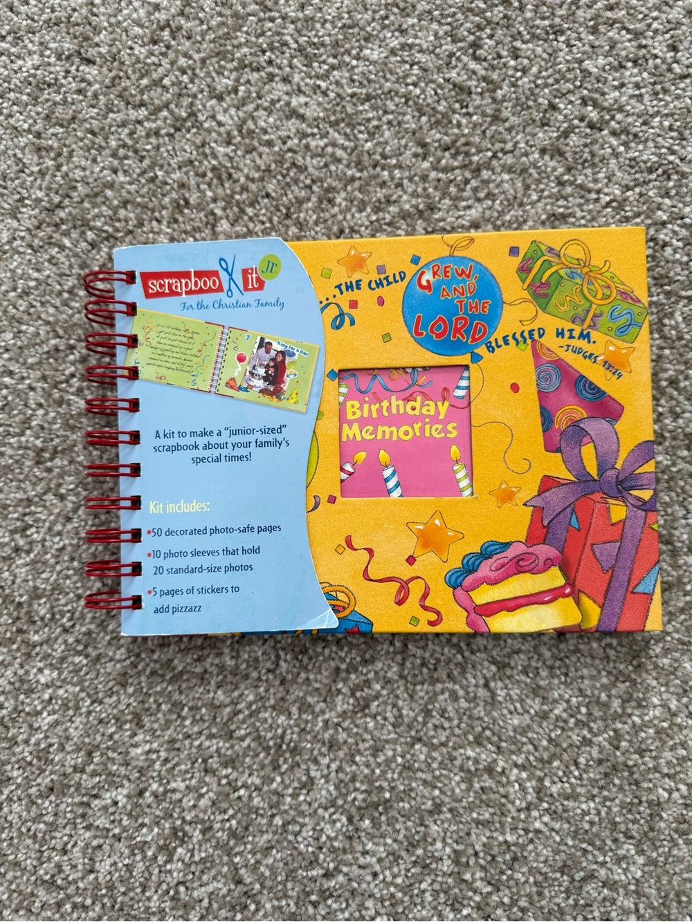 Scrapbook Bright Yellow & Pink Birthday Memories Kit